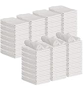 GREEN LIFESTYLE White Shop Towels 12x14, 150 Pack, 100% Cotton Super Absorbent & Durable Shop Rag...