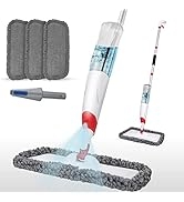 Sturdy Spray Mops for Floor Cleaning Microfiber Spray Mop with 700ML Refillable Bottle & 3 Washab...