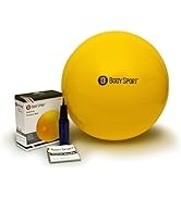 Body Sport Exercise Ball with Pump for Home, Gym, Balance, Stability, Pilates, Core Strength, Str...