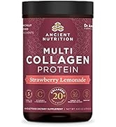 Collagen Powder Protein by Ancient Nutrition, Multi Collagen Protein Powder, Strawberry Lemonade,...