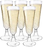 Matana 48 Multi-Use Plastic Champagne Flutes, 5 Oz Clear Plastic Toasting Glasses, Mimosa Glasses...