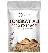 Tongkat Ali Extract 200:1 Concentrate Longjack Powder, 100 Grams, Grown in Indonesia, 100% Pure E...