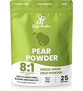 Jungle Powders Freeze-Dried Pear Powder 3.5oz, Natural Unsweetened Powdered Pear Fruit Extract, G...