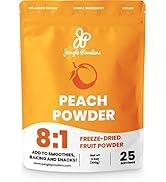 Jungle Powders Peach Powder 3.5oz, Powdered Freeze Dried Peaches No Sugar Added, GMO, Additive an...