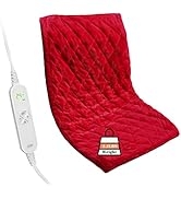 Weighted Heating Pad, 2.2 lb Electric Heating Pad for Back Pain Reliefs with 12 Heat Setting and ...