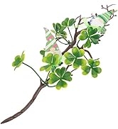 Cabilock Greenery Shamrock Stem Artificial Greenery Fake Plant Bouquet Greenery Leaf Picks DIY Fl...