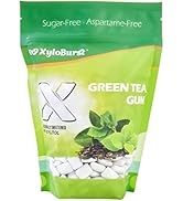 XyloBurst Green Tea Sugar Free Gum - Natural Xylitol Chewing Gum - Bulk 500 Count Bag - Non GMO, ...