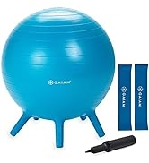 Gaiam Kids Stay-N-Play Children's Balance Ball - Flexible School Chair, Active Classroom Desk Sea...