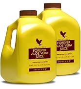 2 Bottles of 1 Liter Aloe Vera Juice. Forever Living Lemon-Lime Flavored Aloe Juice. Pure Aloe Ve...