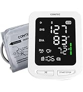 CONTEC Blood Pressure Monitor Automatic Digital Upper Arm Bp Large Range Cuff Machine 199 Memory ...