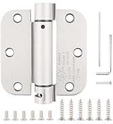 Self-Closing Door Hinges Satin/Brushed Nickel 3.5" X 3.5 inch Door Hinges ,Spring Hinge Auto/Auto...