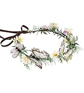 MOSTORY Butterfly Flower Fairy Crown - Wedding Leaf Costume Crown for Men Women Halloween Renaiss...