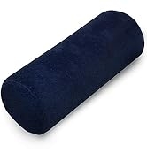 AllSett Health Bamboo Round Cervical Roll Cylinder Bolster Pillow with Removable Washable Cover, ...