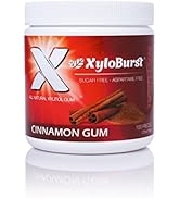 XyloBurst 100% Xylitol, Natural Chewing Gum, Cinnamon Gum 100 Count Jar Non GMO, Vegan, Aspartame...