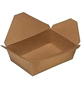 Take Out Food Containers 45 oz Kraft Brown Paper Take Out Boxes Microwaveable Leak Grease Proof