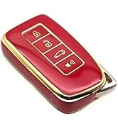 FEYOUN Key Fob Cover Compatible with Lexus RX ES GS LS NX RS GX LX RC LC Smart 4 Buttons TPU Remo...