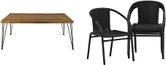 table+ chair, 4-TLH-037-BK-GG