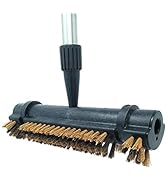 Cleanovation Deck Scrub Brush 53” Telescopic Handle 2 in 1 Patio Groove Stiff Bristle Patio Scrub...