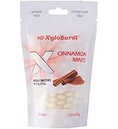 XyloBurst Mints Sugar Free Cinnamon Mint candies with Xylitol - Aspartame Free, Gluten Free, Vega...