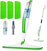 Mops for Floor Cleaning Microfiber Spray Mop with 3 Washable Reusable Pads a Refillable Bottle an...