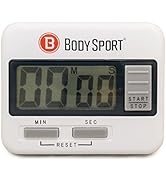 Body Sport Digital Timer – Sports Stopwatch and Countdown Timer for Fitness & Exercise Routines –...