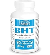 Supersmart - BHT 300 mg Per Day - Butylated Hydroxytoluene - Powerful Antioxidant & Immune Suppor...