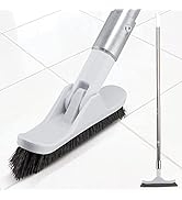 Grout Brush with Long Handle - Heavy Duty Cleaner & Grout Scrubber Tool - Deep Cleaning Hard Wood...