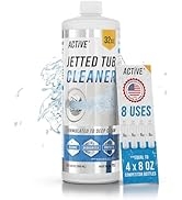 ACTIVE Jetted Tub Cleaner Jacuzzi Bath - 32oz (8 Uses) Bathtub Jet Cleaner For Cleaning Whirlpool...