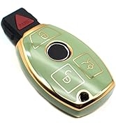 FEYOUN Key Fob Cover Compatible with Mercedes Benz CLS CLA CLK GL R SLK AMG A B C S E G M Class S...