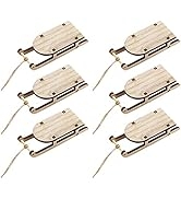 Cabilock 6pcs Christmas Sleigh Miniature Wooden Sleighs Model Mini Sled Ornament DIY Crafts Table...