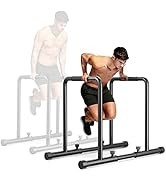 Dripex 1100lbs Adjustable Dip Bar Heavy Duty Steel Dip Station, Home Dip Stand with Two Safety Co...