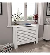 GOLINPEILO White Radiator Cover MDF Heating Radiator Cabinet Living Room Furniture Decor, 44.1" x...