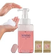 KIISIISO Foaming Hand Soap -1 Hand Wash Dispenser+10 Tablets Refill, 80 FL oz Total,Makes 10x 8 F...