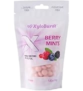 XyloBurst Mints Sugar Free Berry Mint candies with Xylitol - Aspartame Free, Gluten Free, Vegan &...