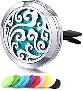 Car Aromatherapy Essential Oil Diffuser Stainless Steel Locket with Vent Clip