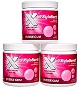 XyloBurst Xylitol Chewing Gum - Aspartame Free, Sugar Free, Vegan Gum - 100 Count Jar (3 Pack) (B...