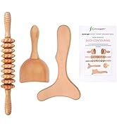 3-in-1 Wood Therapy Massage Tools Lymphatic Drainage Massager Wooden Massager Body Sculpting Tool...