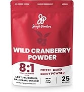 Jungle Powders Authentic Wild Cranberry Powder 3.5oz Natural Freeze Dried Whole Cranberry Extract...