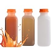 Empty Plastic Juice Bottles with Tamper Evident Caps 16 OZ - Smoothie Bottles Ideal for Frozen Drink