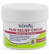 TriDerma Pain Relief Cream Maximum Strength for Heel and Foot Pain, Back and Neck Pain, Arthritis...