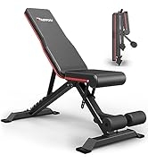 PASYOU Adjustable Weight Bench Press (9x4x3 Positions), Foldable Workout Bench, 700 Pounds Load F...