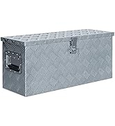 GOLINPEILO Heavy Duty Aluminum Box with a Locking System and 2 Keys, 30.1"x10.4"x13" Tool Box Sto...