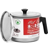 PARACITY Bacon Grease Container with Fine Strainer and Dust-proof Lid, 1.2L/ 40.6 fl oz cooking o...