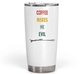 20 Oz White Fat Tumbler