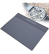 Brrnoo Non Slip Rubber Mat, Watch Repair Table Mat, Watchmaker Maintenance Accessory, Gray