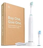 GreaterGoods Sonic Electric Toothbrush, Rechargeable Home Oral Care Kit with Battery Charger & Ho...