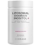 Codeage Liposomal Ovarian Inositol + Supplement - Myo-Inositol, D-Chiro-Inositol, Folate & CoQ10 ...