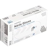 Daxwell Nitrile Gloves, General Purpose, Powder Free, Medium, Blue, F10001523B (Box of 100)