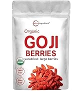 Organic Goji Berries 2lbs, Large Whole Sun-Dried Berries | Sulfate Free, Natural Antioxidant | Ra...