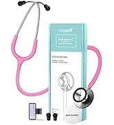 FriCARE Pink Stethoscopes for Nurses, RN, LPN, LVN, Nursing School Students, Classic Dual Head St...